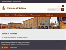 Tablet Screenshot of comune.siziano.pv.it